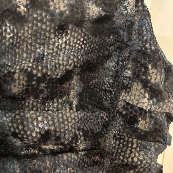 Never wore Dress Snake Print Short Ruched Size s Spaghetti strap. - Picture 3 of 3